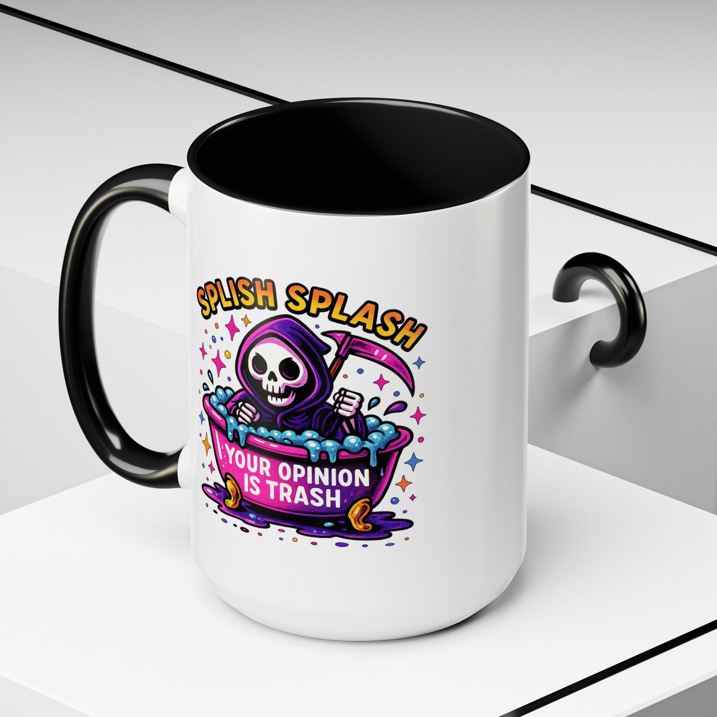 Humor Mug - Splish Splash Your Opinion is Trash