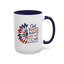 4th of July Mug - God Bless America Sunflower