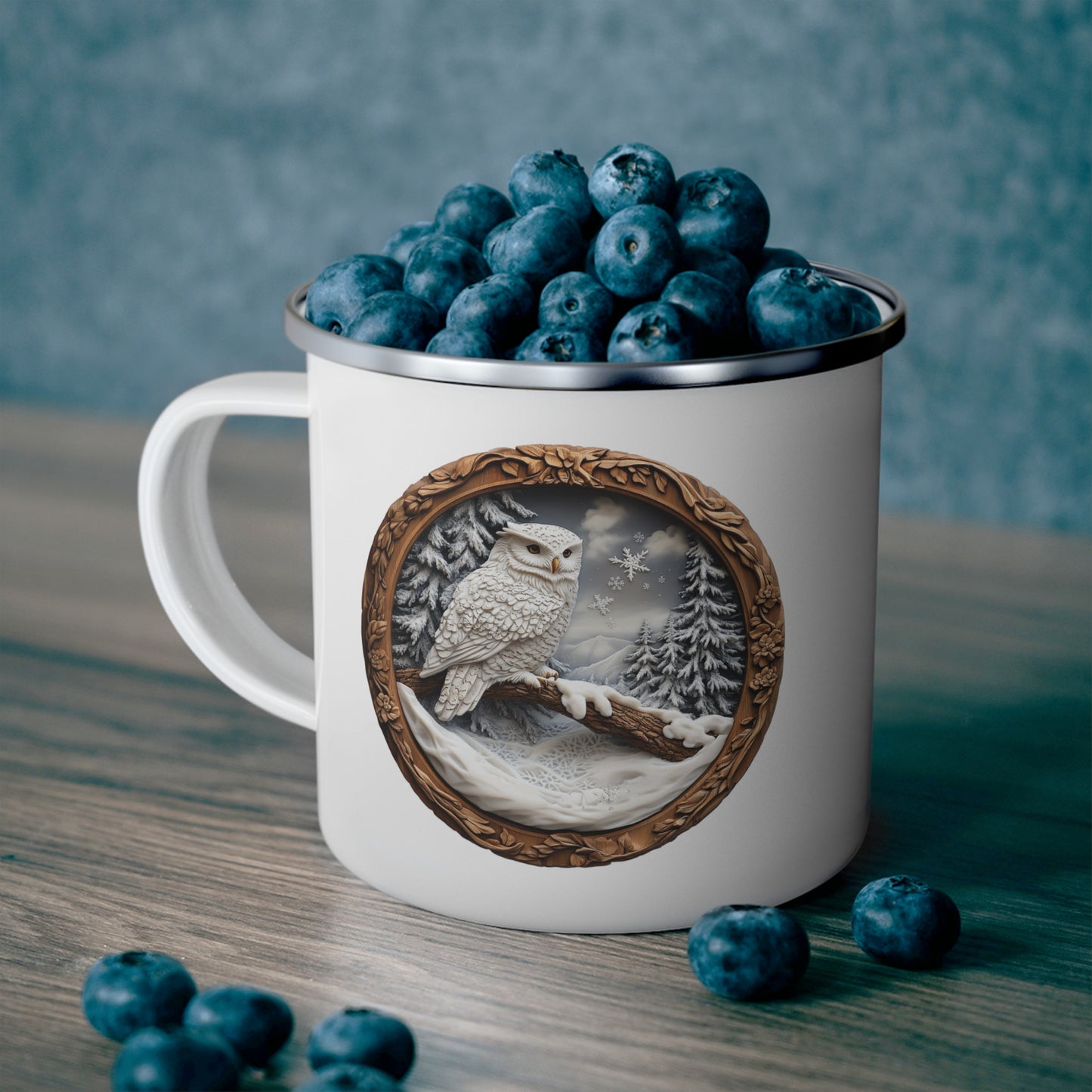 Christmas Mug - White Owl Plaque