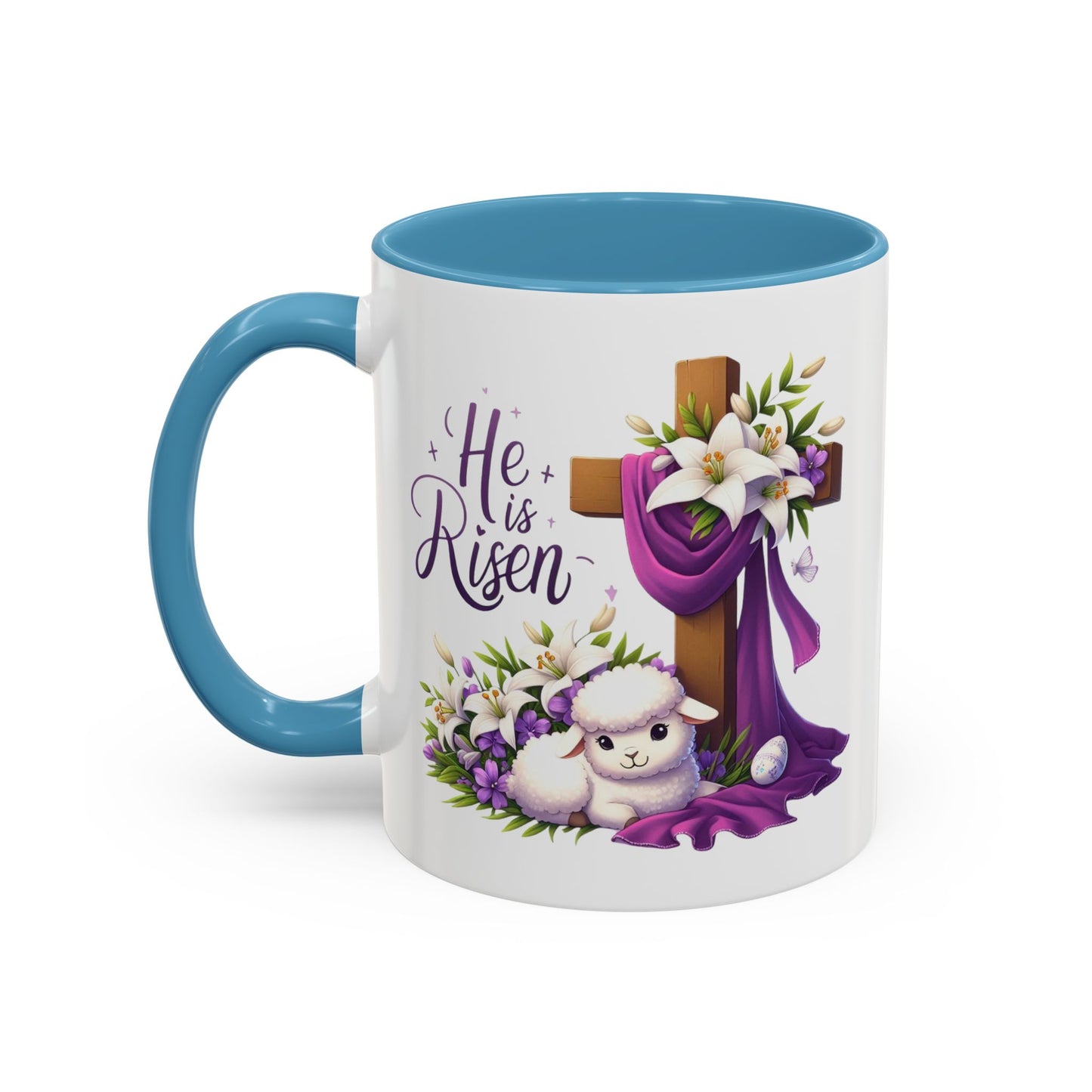 Easter Mug - He Is Risen Cross