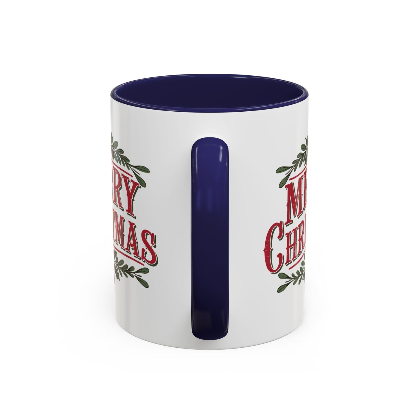 Christmas Mug - Merry Christmas Maroon Text Ornament Decorations