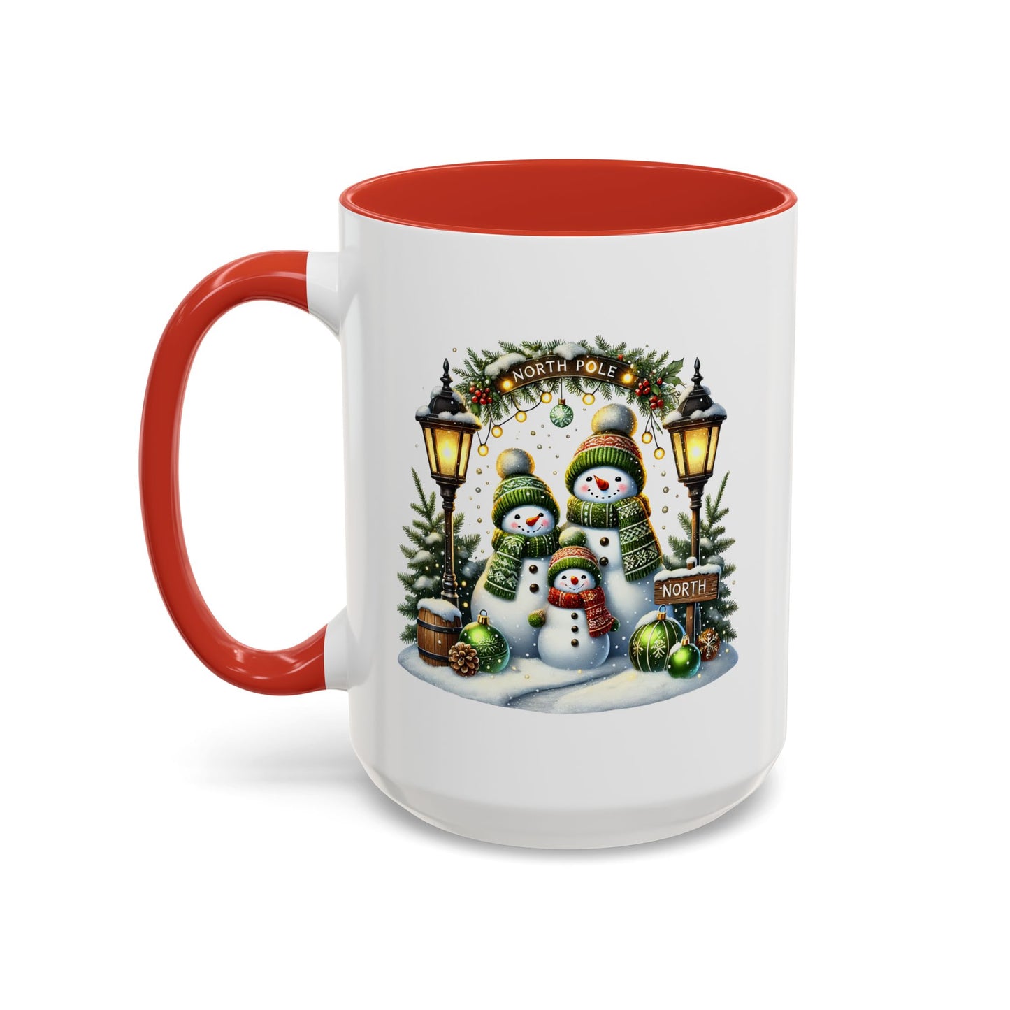 Christmas Mug - Green Snowman Family