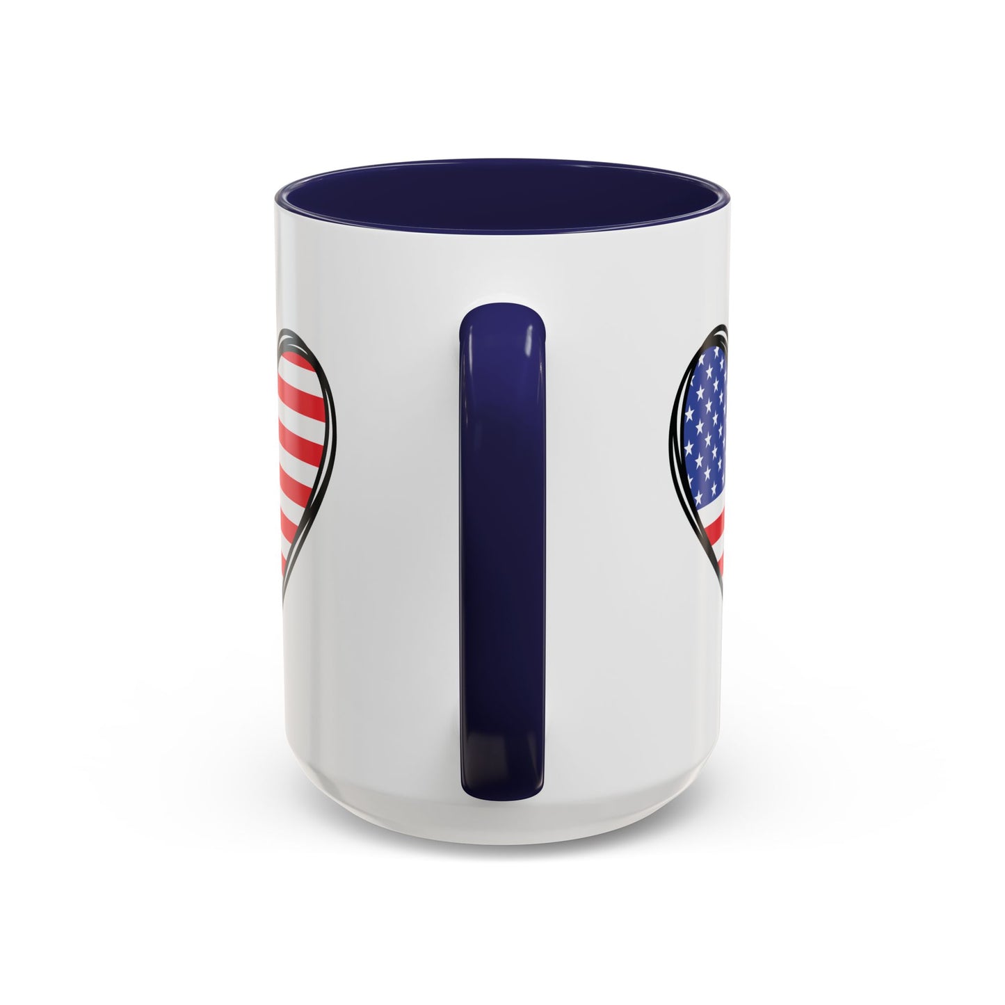 4th of July Mug - USA Flag Heart
