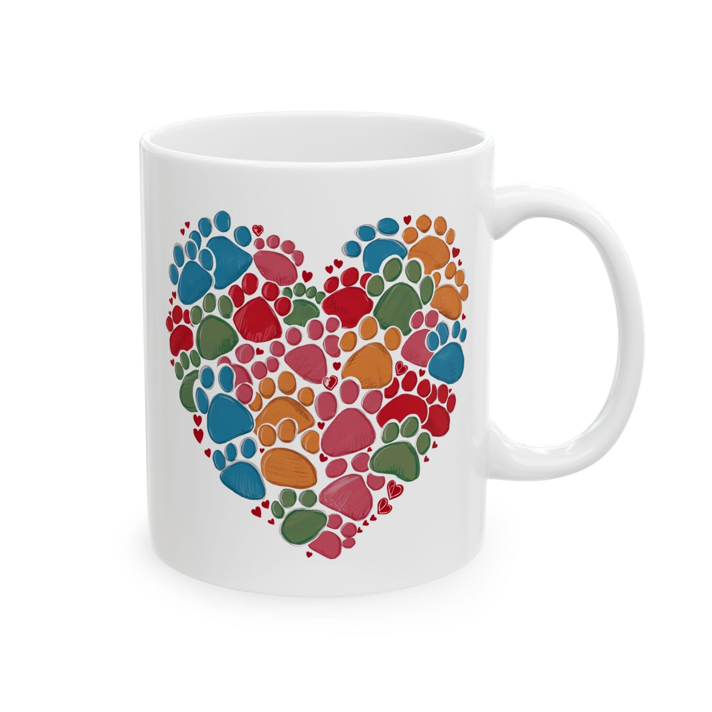Animal Mug - Dog Paws Heart