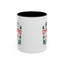 Christmas Mug - Merry Christmas and a Happy New Year Green & Red Text Trees Stars