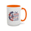 4th of July Mug - God Bless America Sunflower