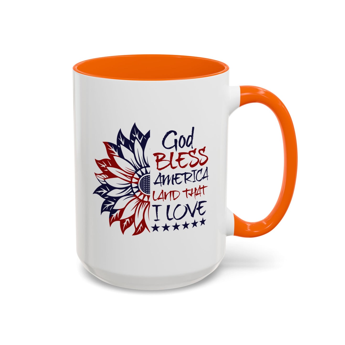 4th of July Mug - God Bless America Sunflower