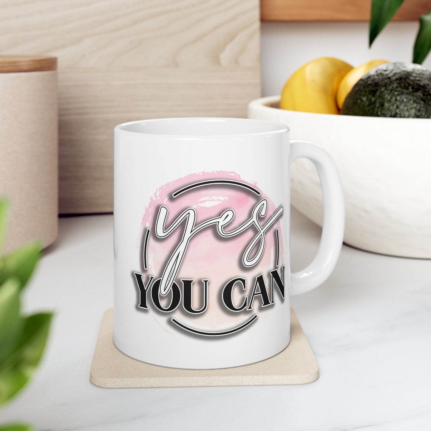 Motivation Mug - Yes You Can Circle