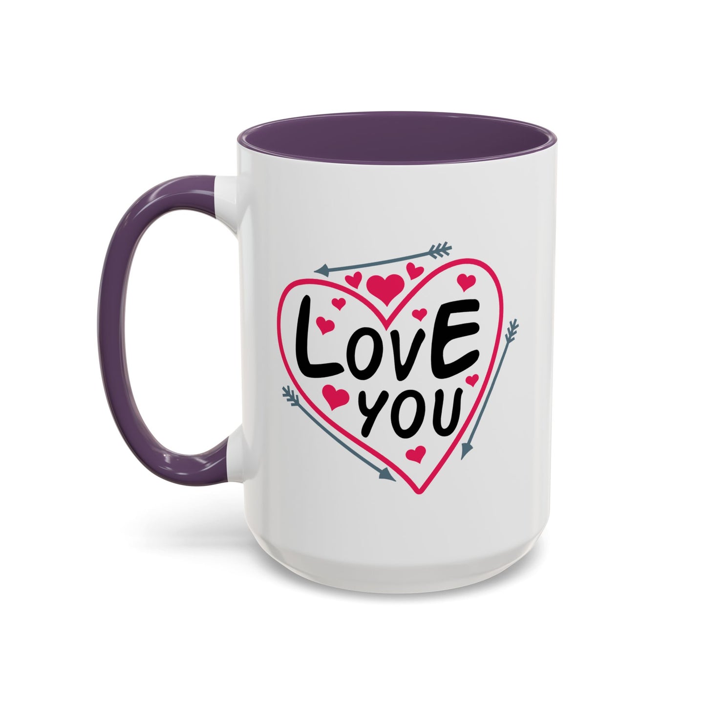 Valentine's Day Mug - Love You Heart Arrows