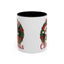 Christmas Mug - Merry Christmas Red Text Cat Presents Wreath