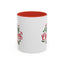 Christmas Mug - Merry Christmas Green & Red Text Tree Snowflakes Presents
