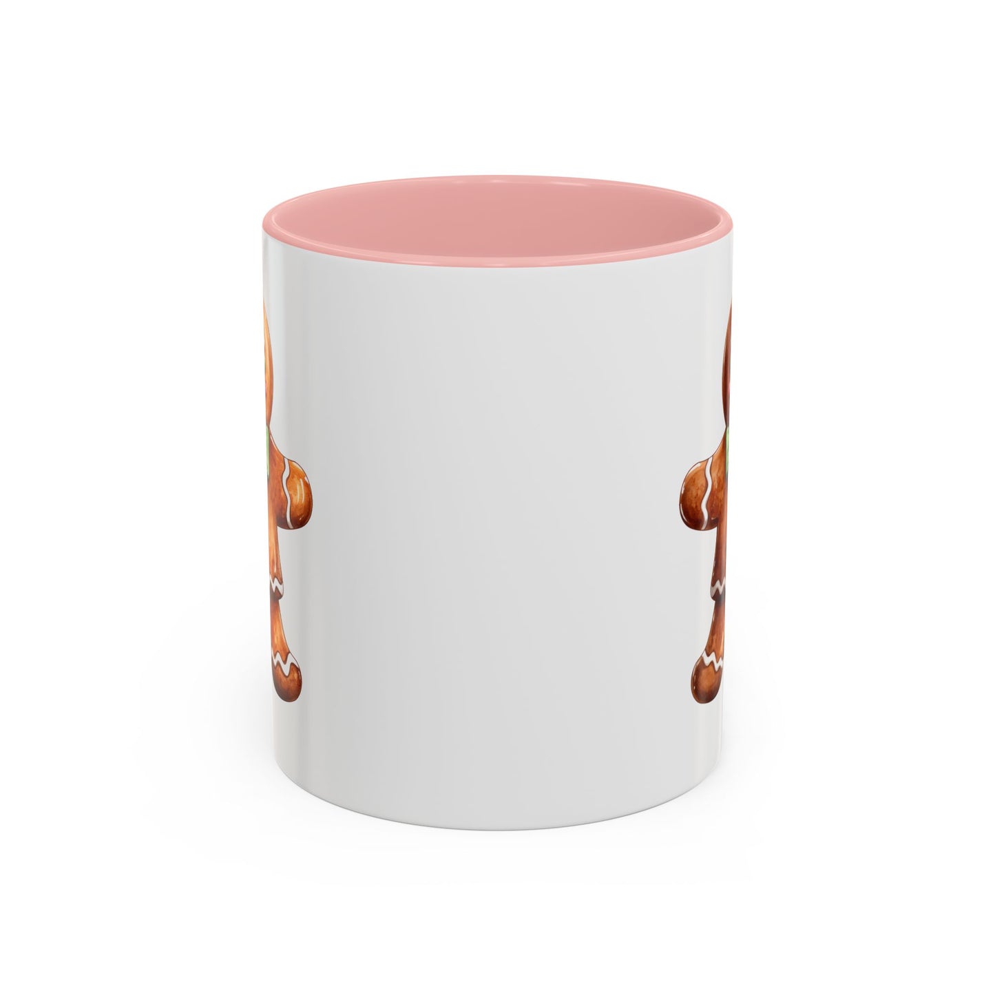 Christmas Mug - Gingerbread Man Green Bow