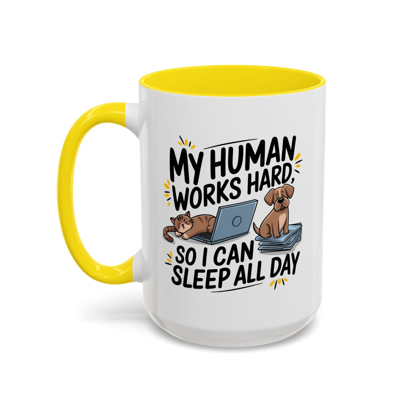 Animal Mug - My Human Works Hard