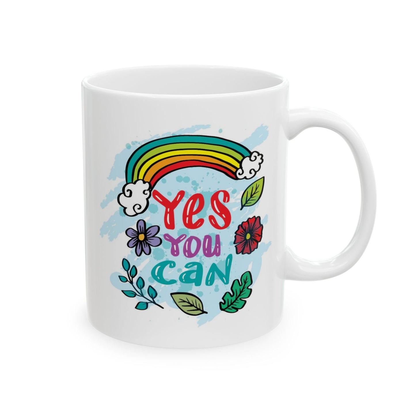 Motivation Mug - Yes You Can Rainbow