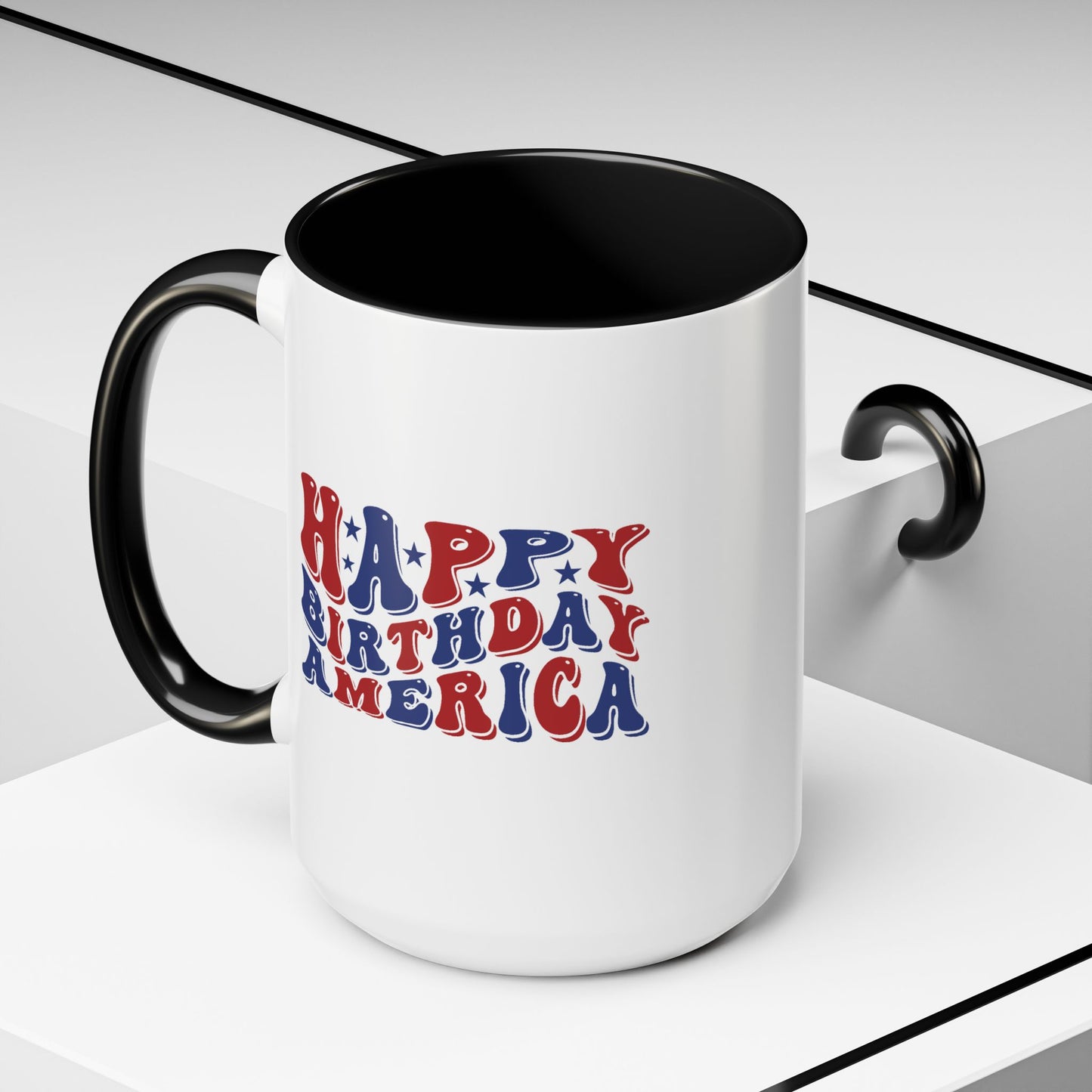 4th of July Mug - Happy Birthday America Retro