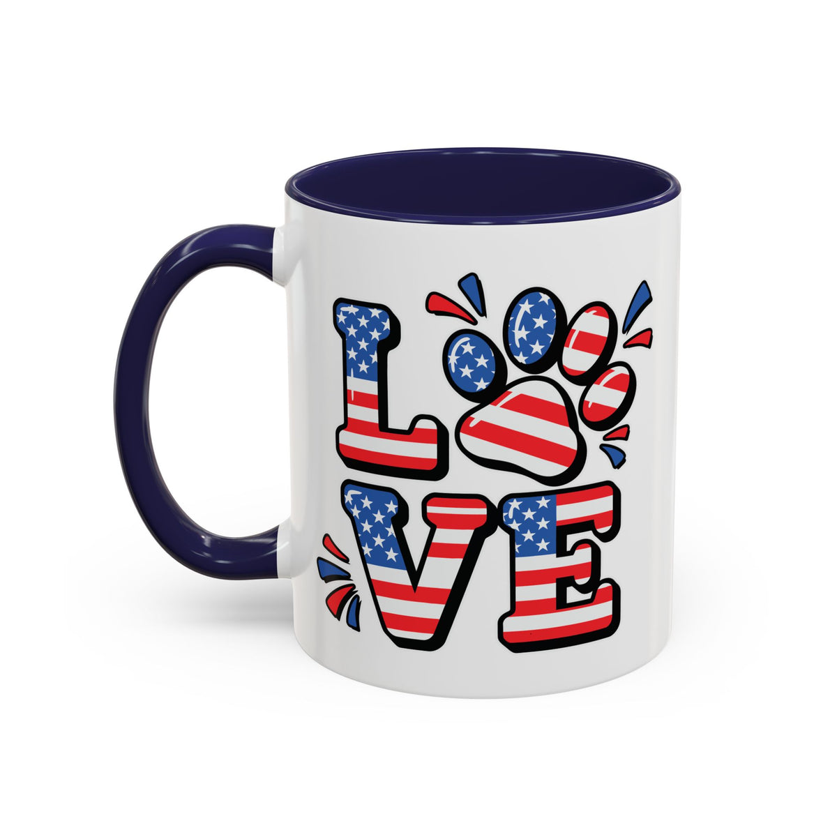 4th of July Mug - Animal Love USA Flag