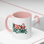 Christmas Mug - Merry Christmas Green & Red Text Santa Present