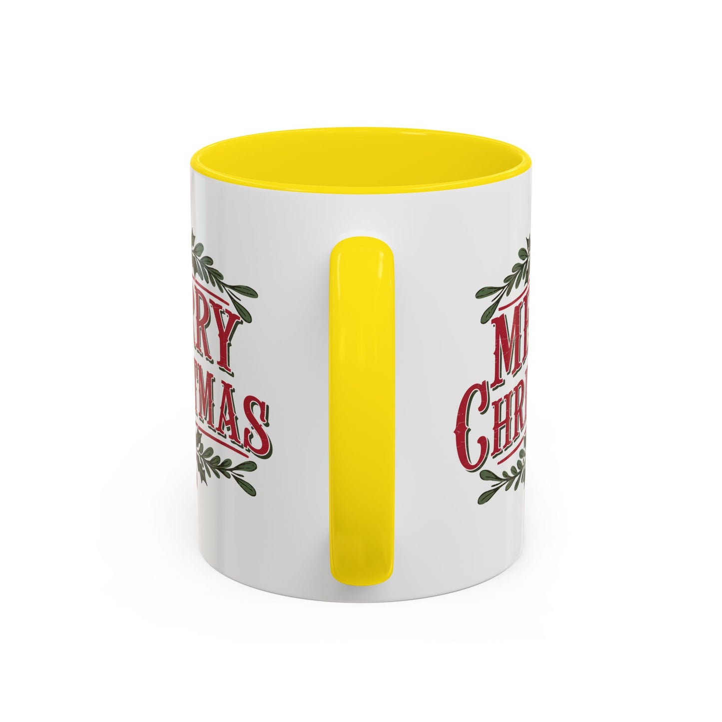 Christmas Mug - Merry Christmas Maroon Text Ornament Decorations