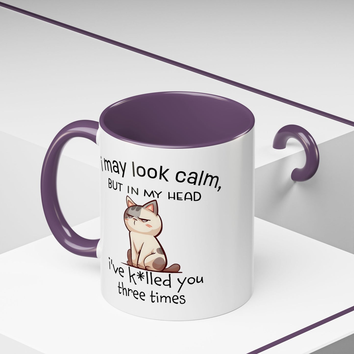 Adult Mug - I May Look Calm Cat