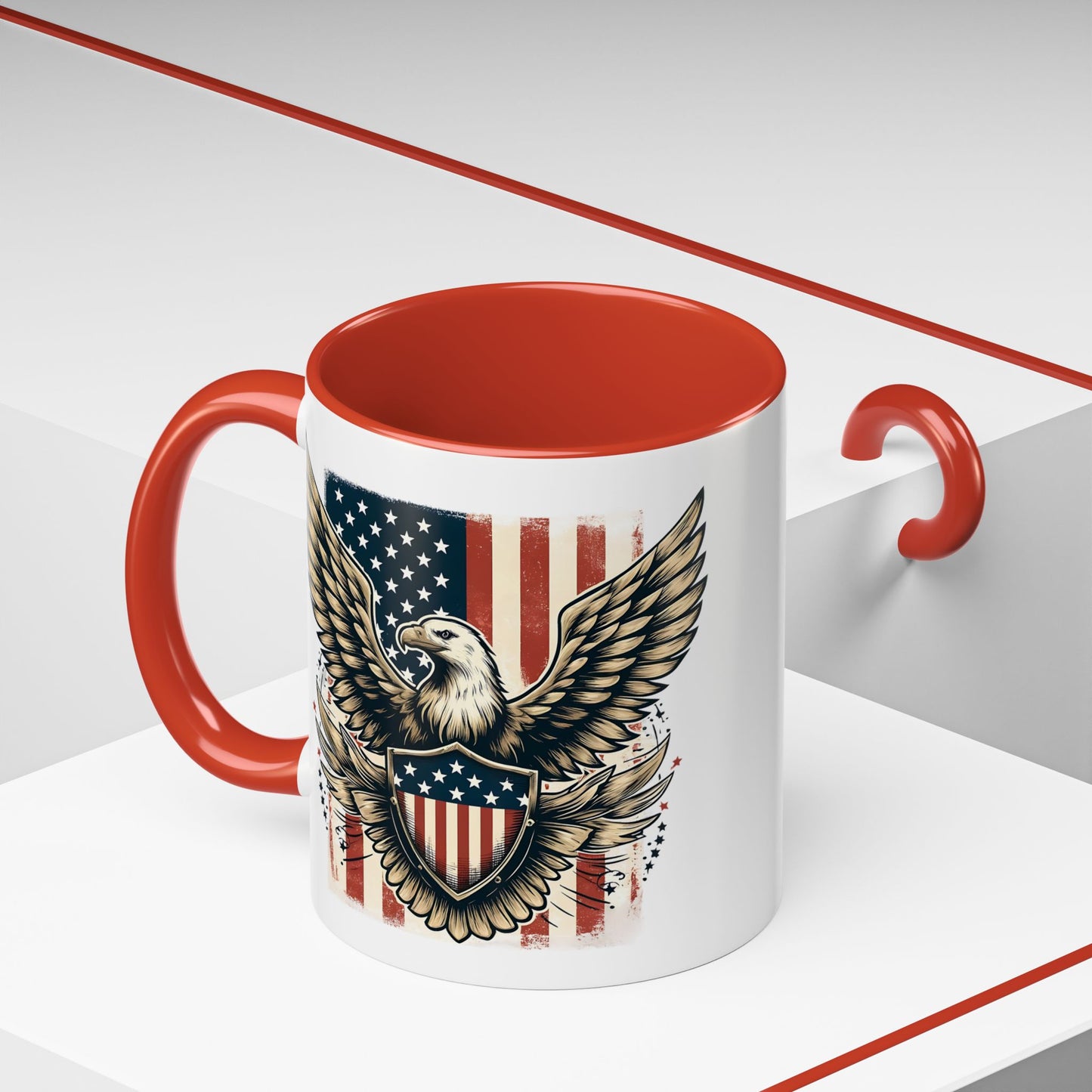 4th of July Mug - American Bald Eagle Flag 9