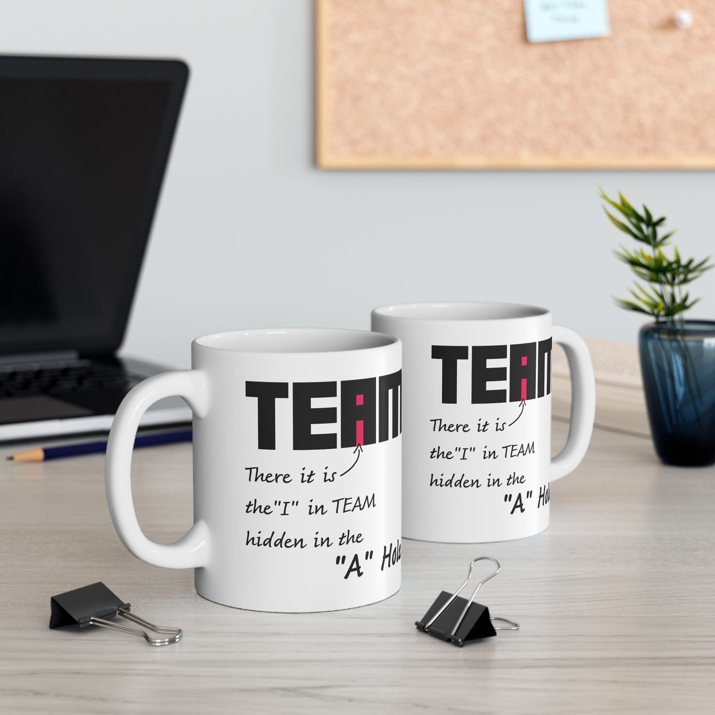 Adult Mug - There it is The I in Team