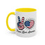 4th of July Mug - Peace Love America