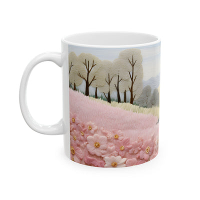 Artistic Mug - Felted Train 1