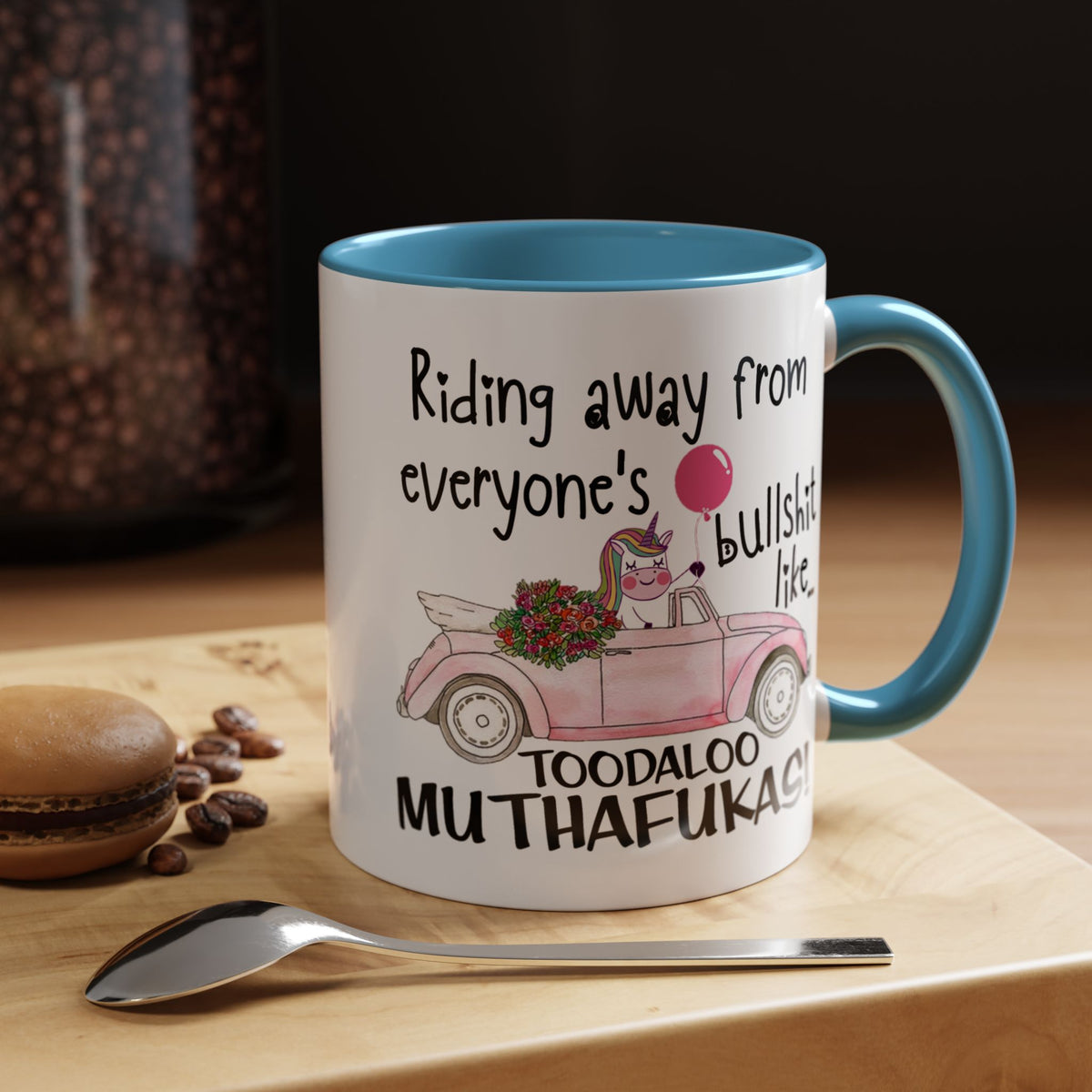 Adult Mug - Riding Away From Everyones Bullshit