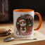 Christmas Mug - Merry Christmas Red Text Cat Presents Wreath
