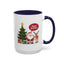 Christmas Mug - Happy Holidays Callout Santa Tree Presents Reindeer