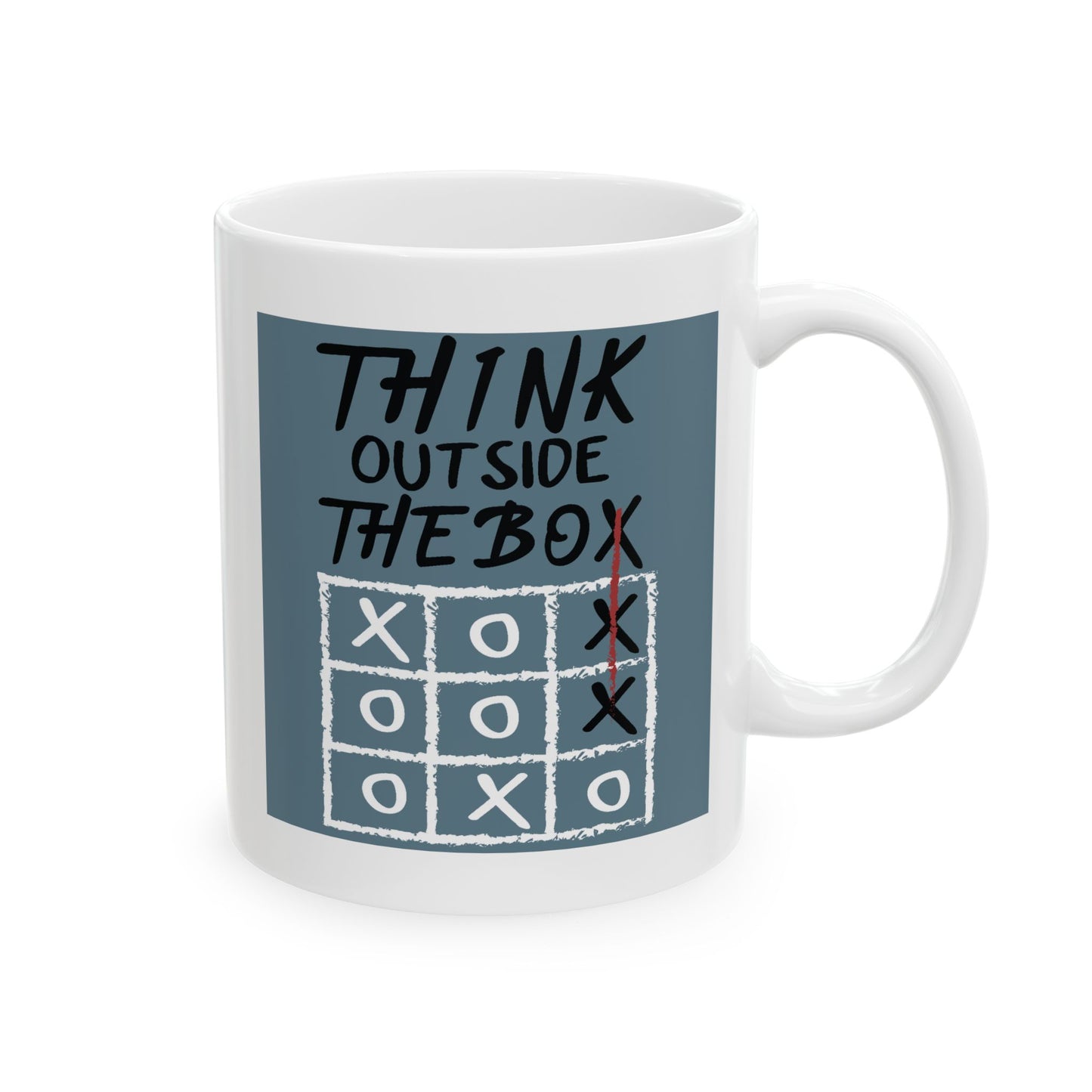 Motivation Mug - Think Outside The Box Naughts & Crosses