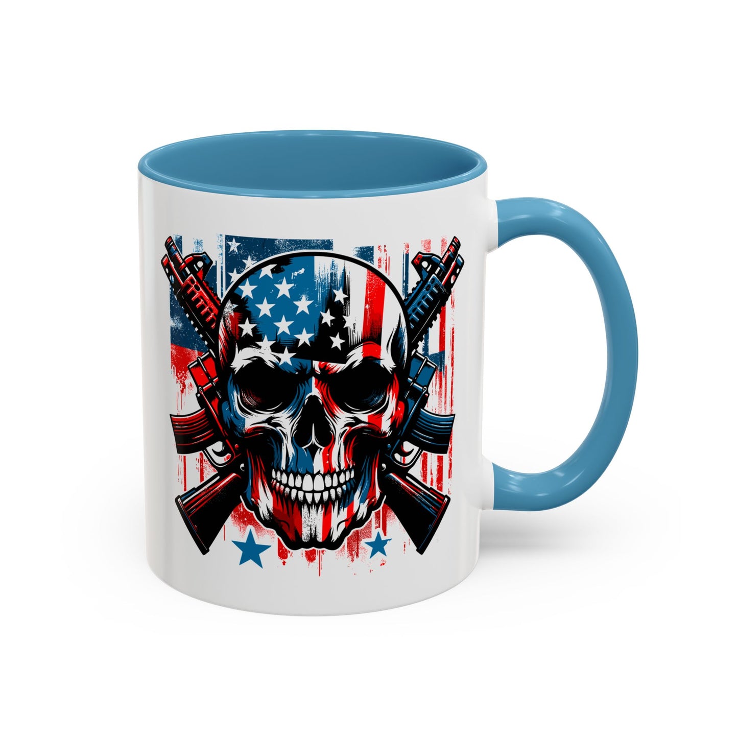 4th of July Mug - Skull With American Flag