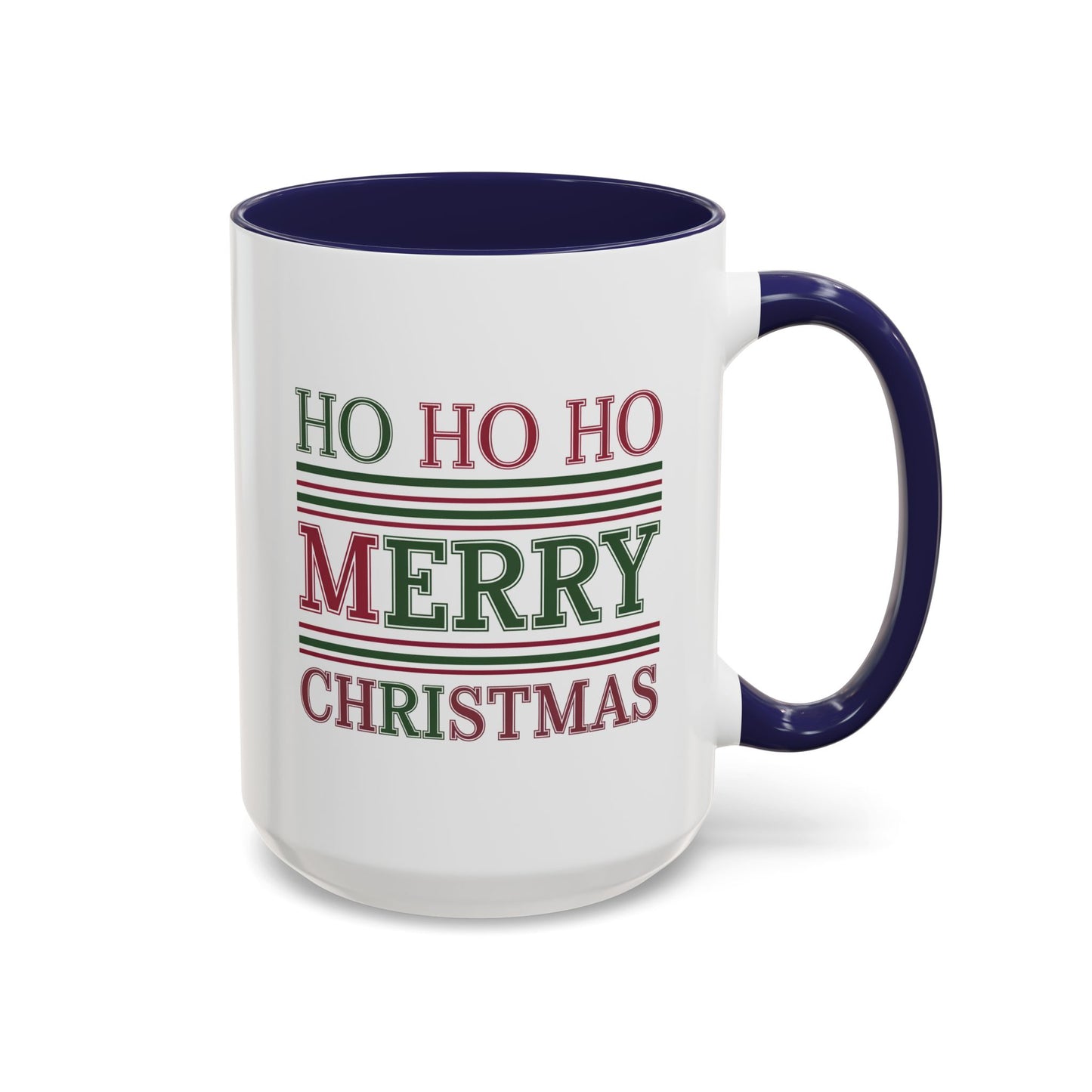 Christmas Mug - Ho Ho Ho Merry Christmas Red & Green Text 3
