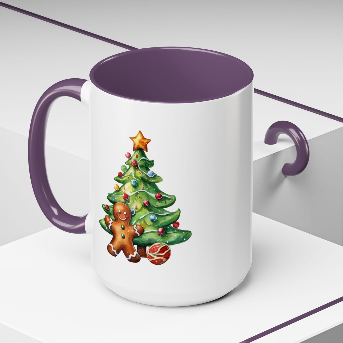 Christmas Mug - Gingerbread Man and Tree