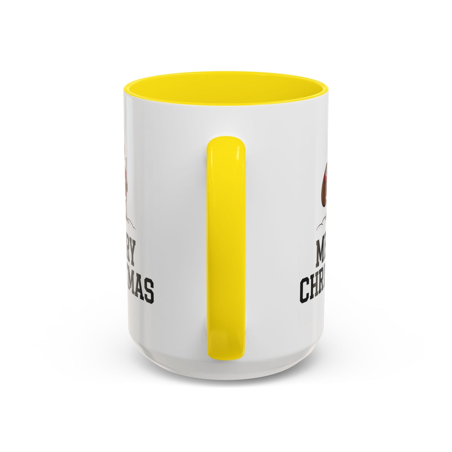 Christmas Mug - Merry Christmas Black Text Santa Walking