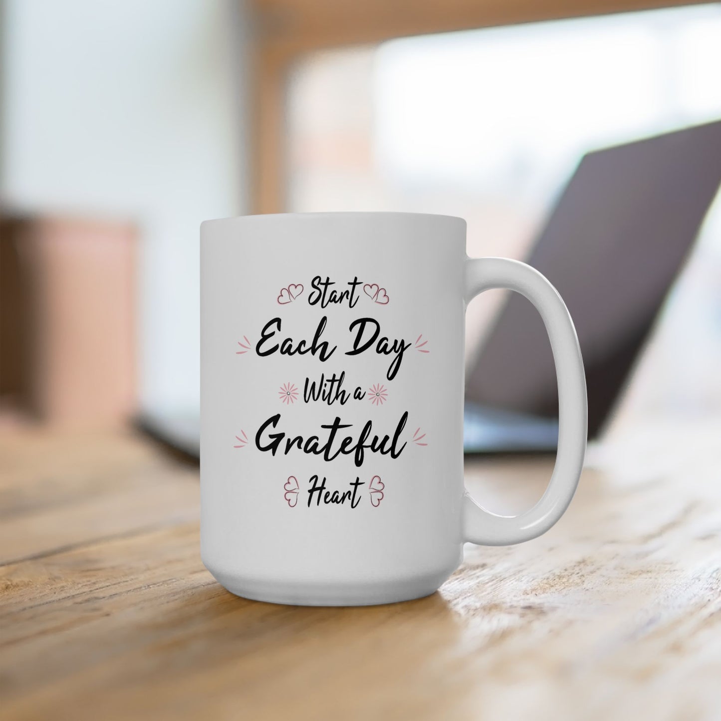 Wellness Mug - Start Each Day Hearts