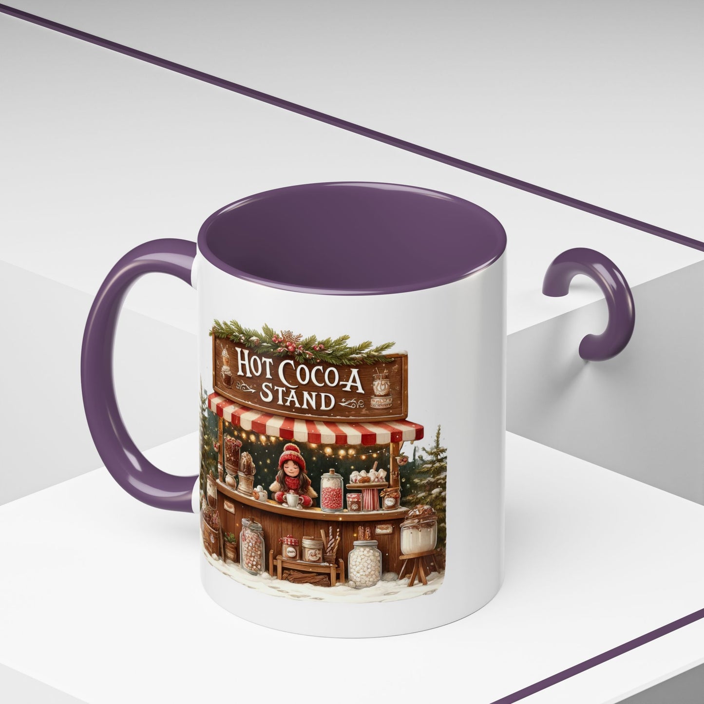 Christmas Mug - Hot Cocoa Stand White Text