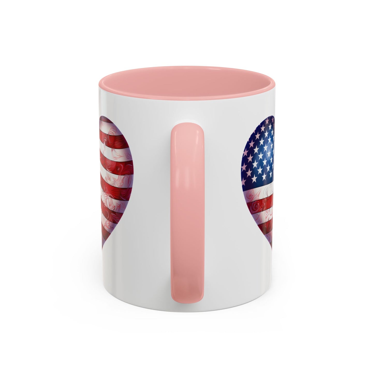 4th of July Mug - Heart American Flag