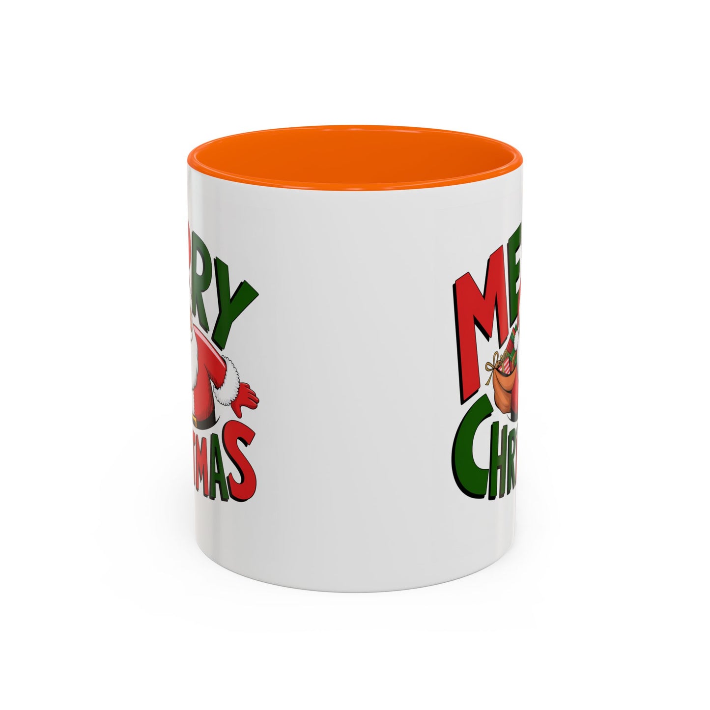 Christmas Mug - Green & Red Text Santa Presents