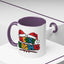 Christmas Mug - Merry Christmas Red Yellow & Blue Text Red Hats