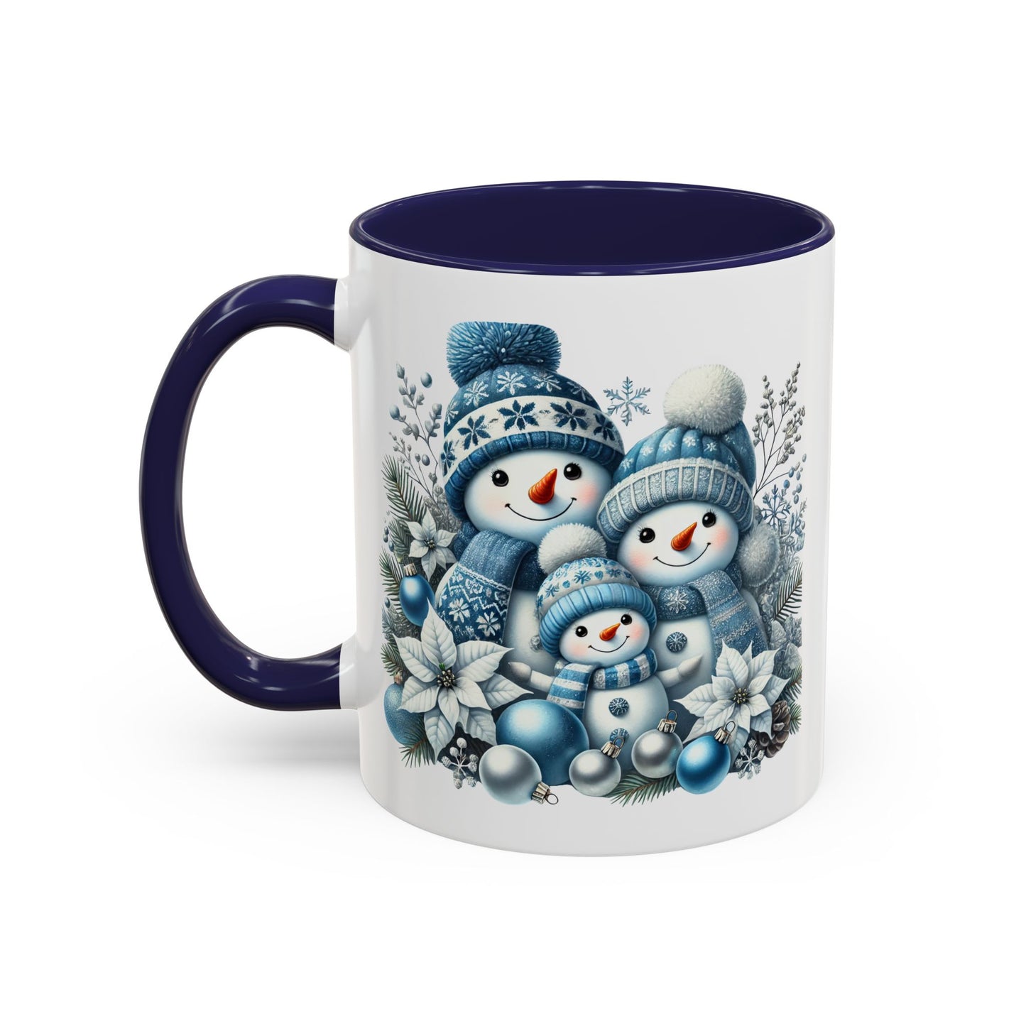 Christmas Mug - Blue Snowman Family