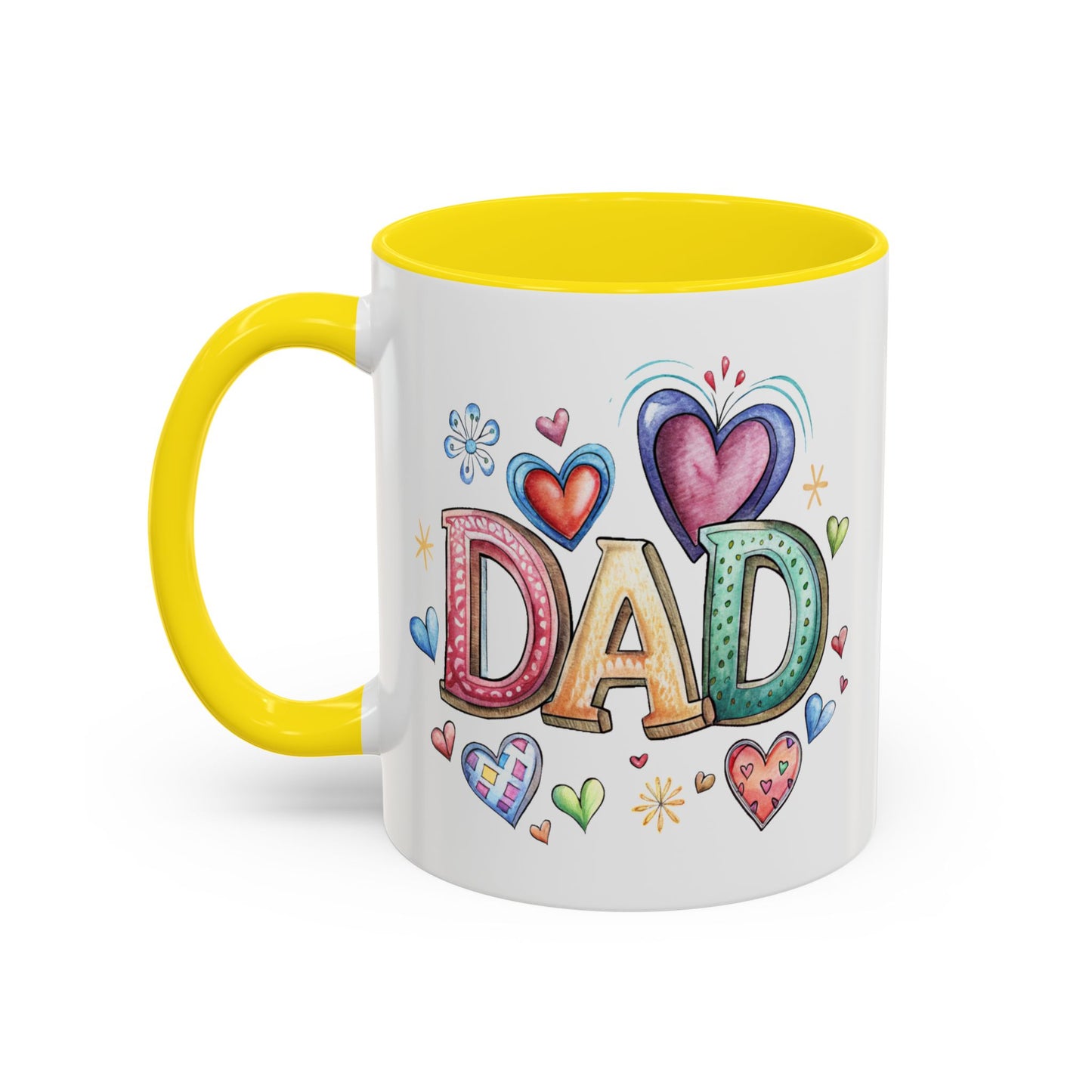 Father's Day Mug - Dad Hearts