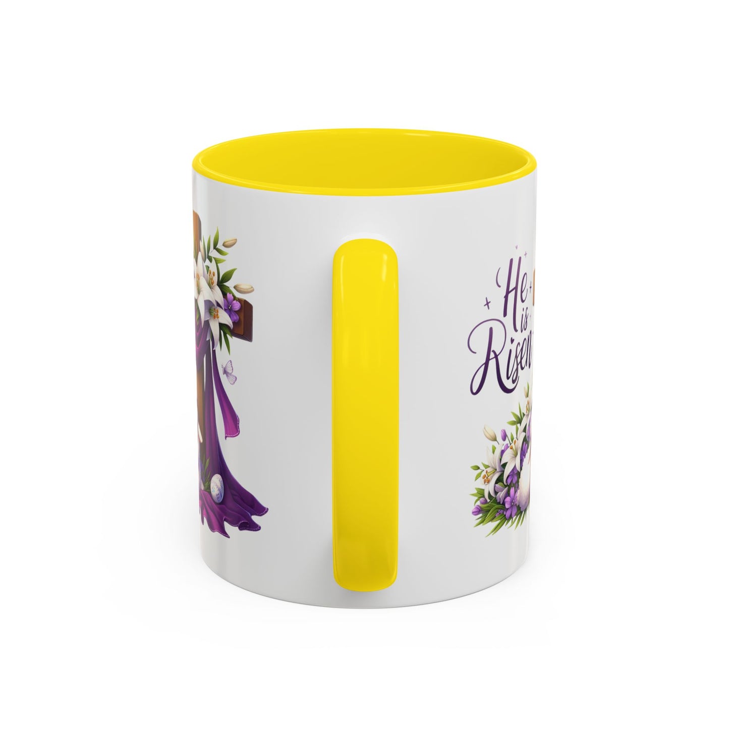 Easter Mug - He Is Risen Cross