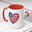 4th of July Mug - Heart American Flag
