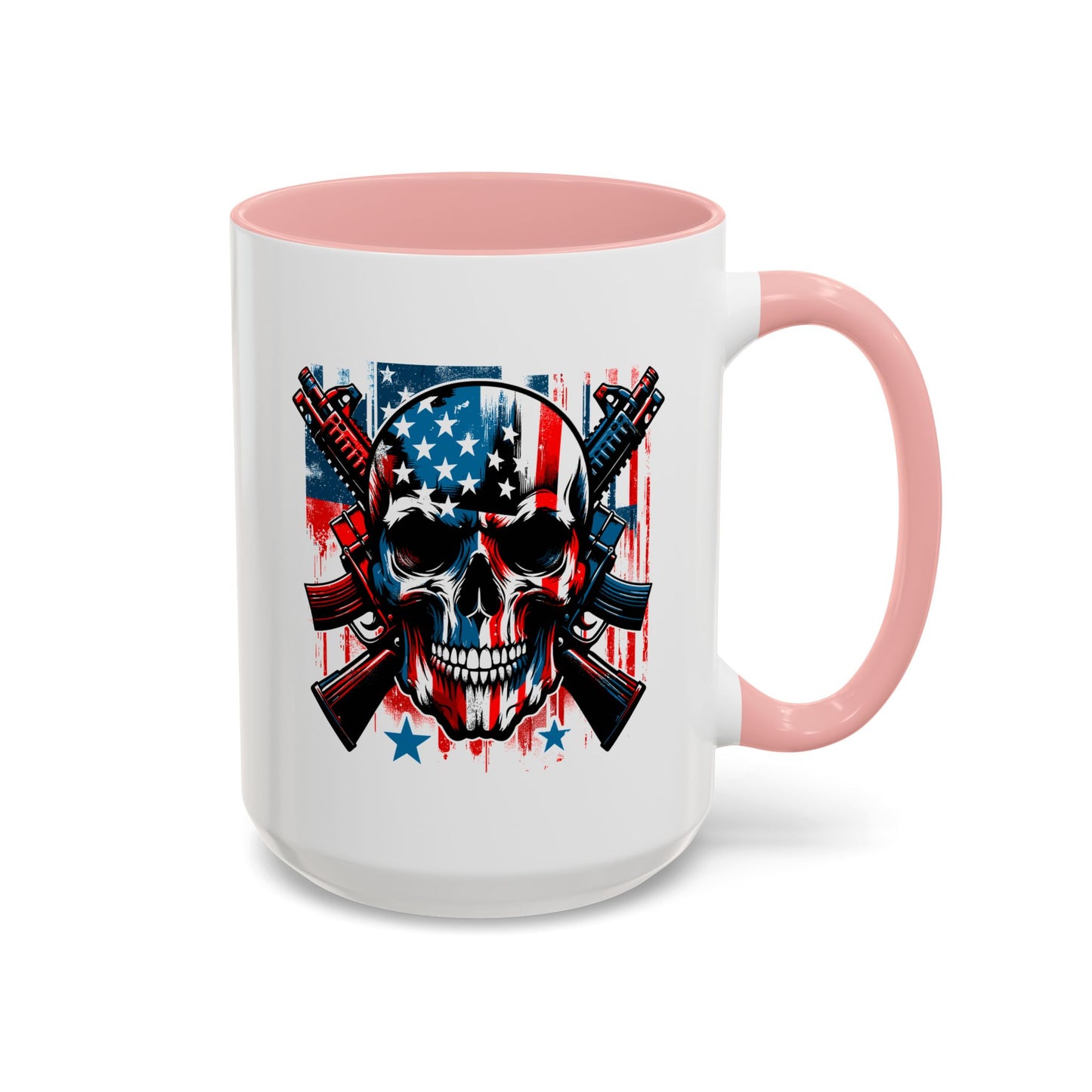 4th of July Mug - Skull With American Flag
