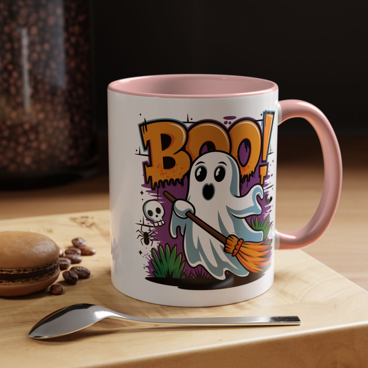 Halloween Mug - Boo! Flying Ghost With Broom