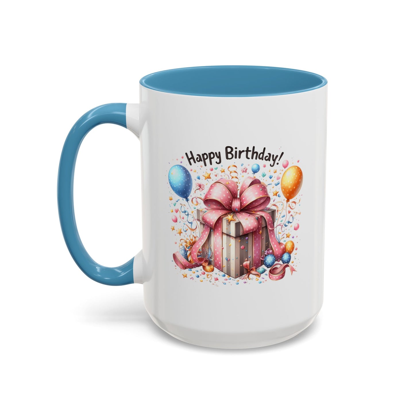 Birthday Mug - Happy Birthday Pink Ribbon Present