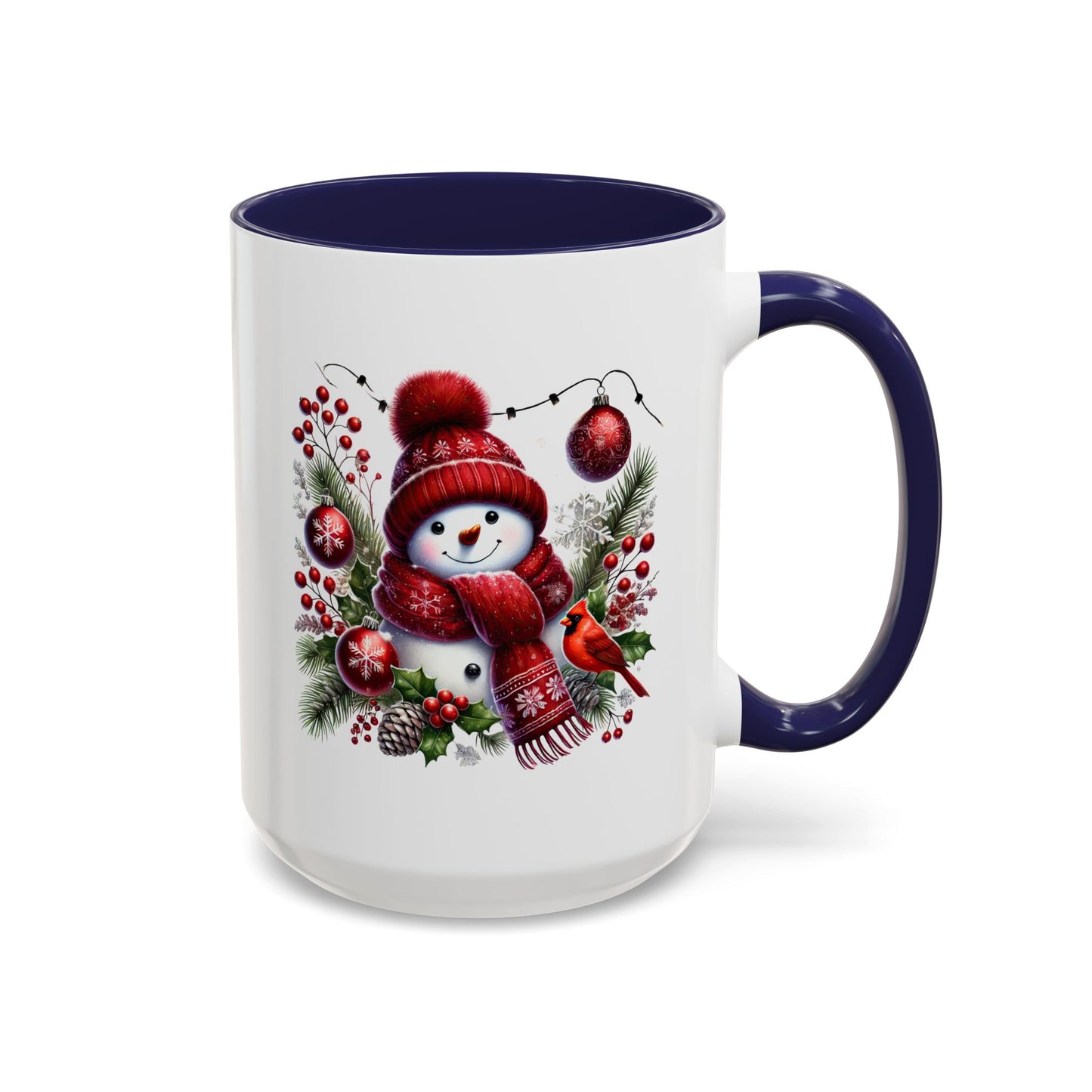 Christmas Mug - Burgundy Snowman