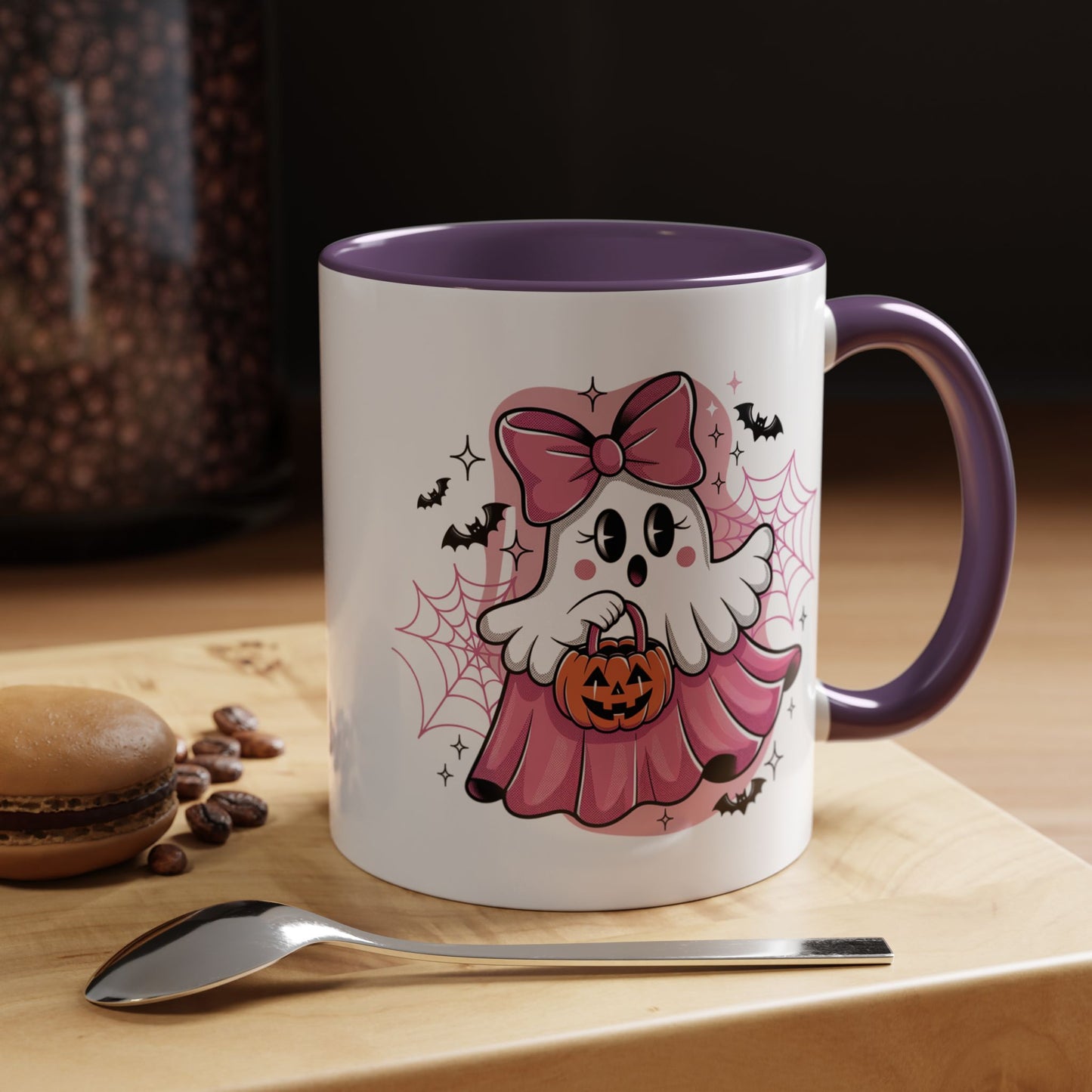 Halloween Mug - Ghost With Pink Bow