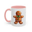 Christmas Mug - Gingerbread Man Green Bow